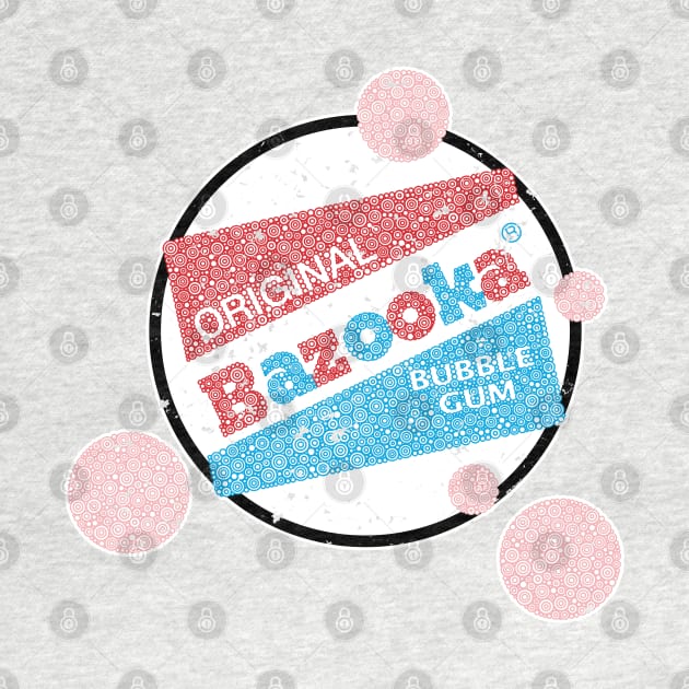 The Original Classic Chewing Bubble Gum Bazooka Circle Design by pbdotman